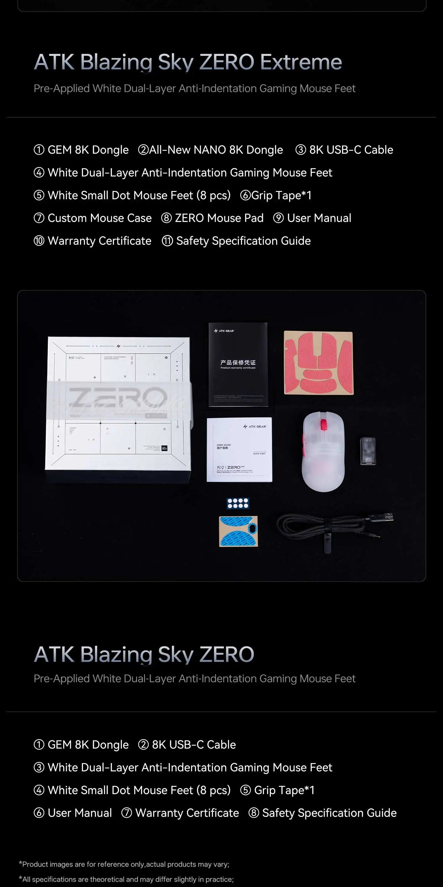 ATK Blazing Sky ZERO Ultralight Gaming Mouse 39g PAW3950 8KHz