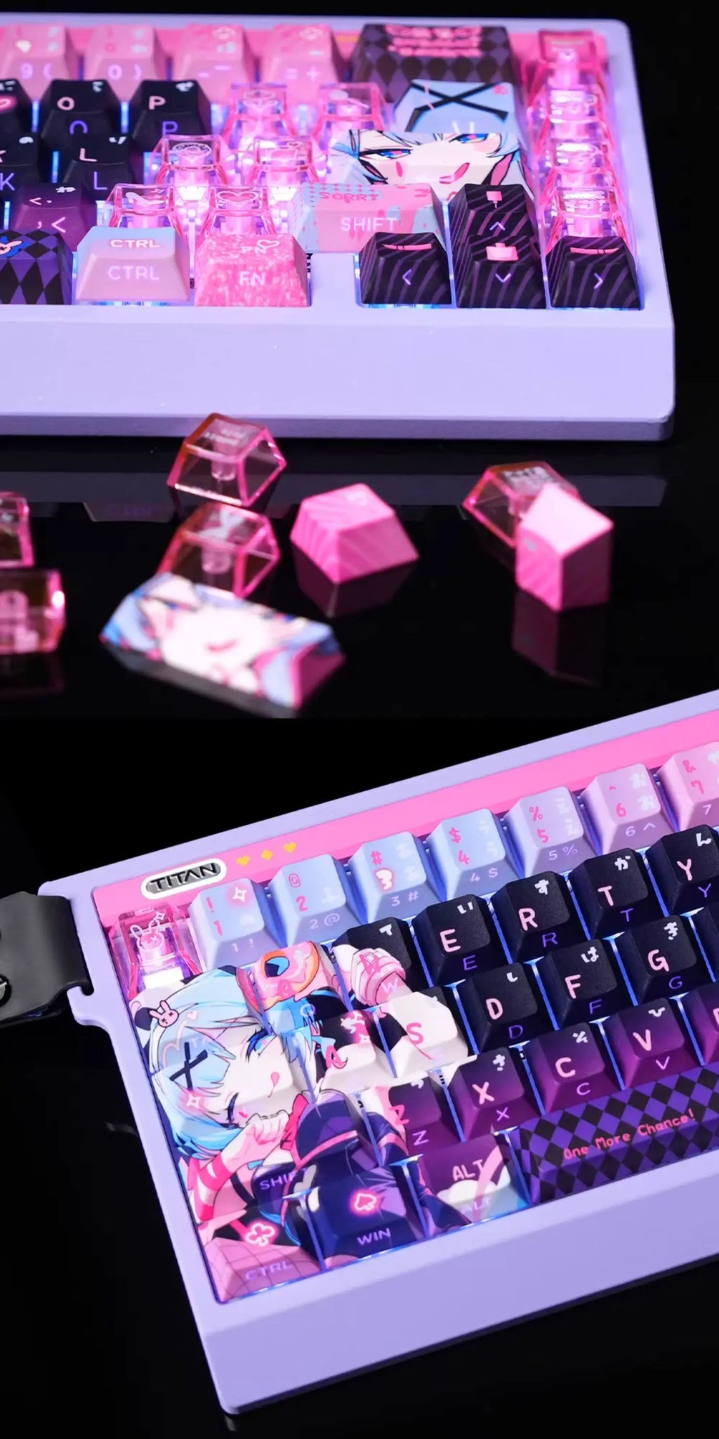 Rabbit Hole Anime PBT Keycaps
