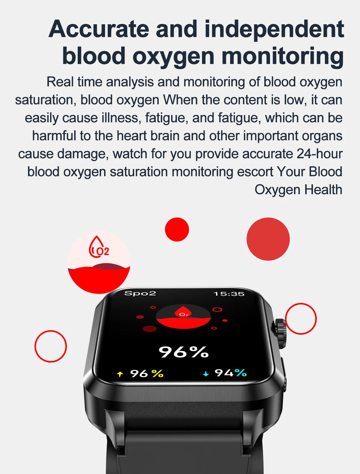 Air Pump Blood Pressure Smart Watch 2026
