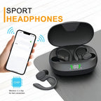 True Wireless Earbuds LED Display Sports Ear Clip with Mic