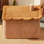 Foldable Washable Pet Cave House – Cat & Small Dog Bed