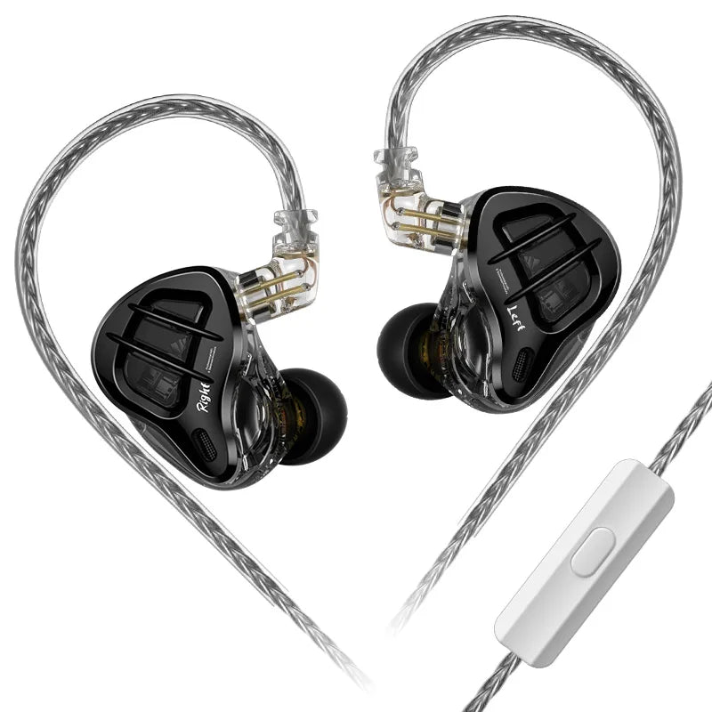 KZ ZAR 8-Driver Audiophile Earphones 1 Dynamic+7BA HiFi Soundstage Gaming/Monitor Headphones