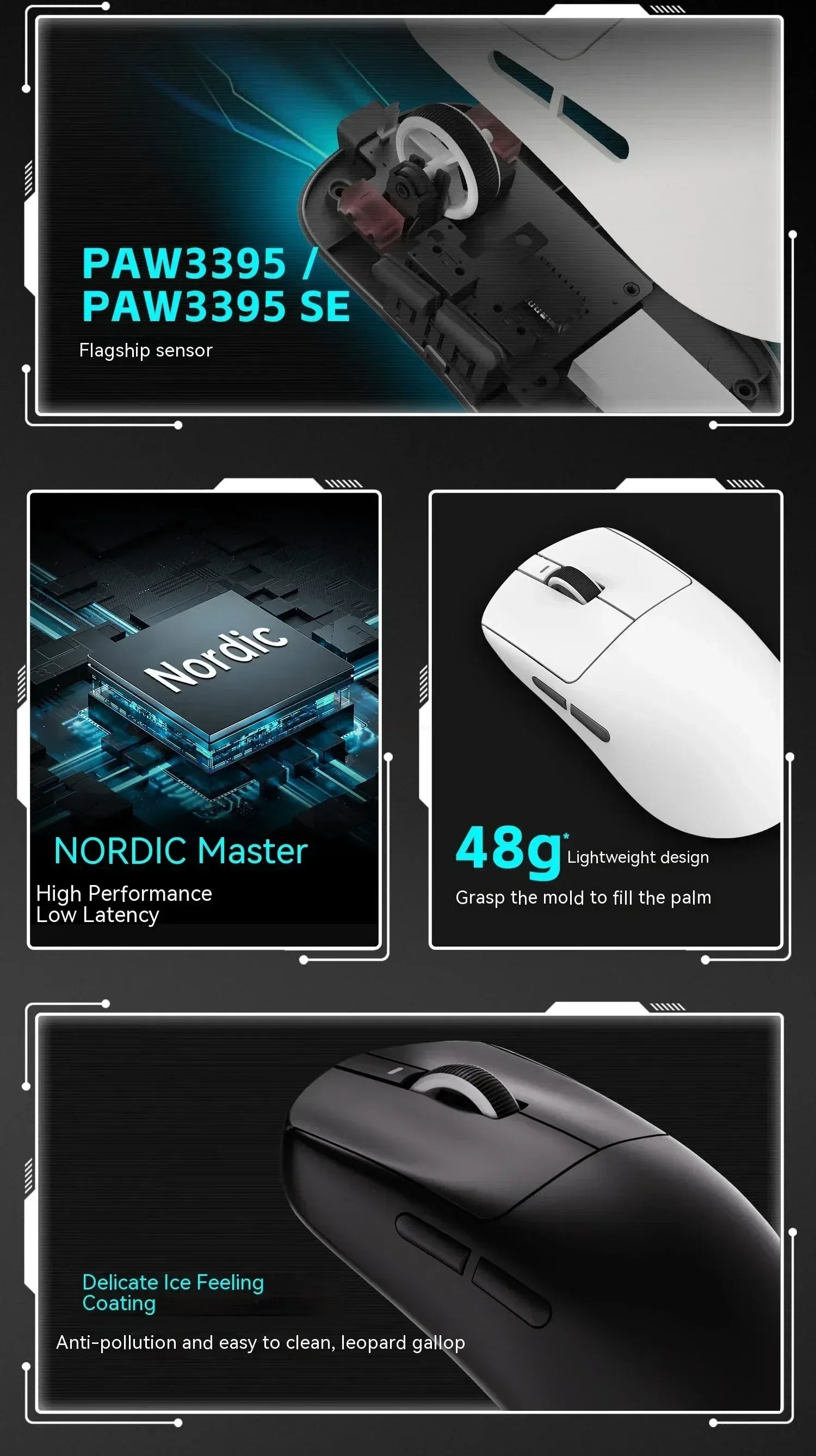 Vgn Vxe Dragonfly R1 Mouse Tri Mode R1 Se Pro Max Gamer Paw3395 Wireless Mouse Lightweight Ergonomics Pc Gaming Accessories Gift
