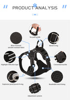 No-Pull Reflective Dog Harness