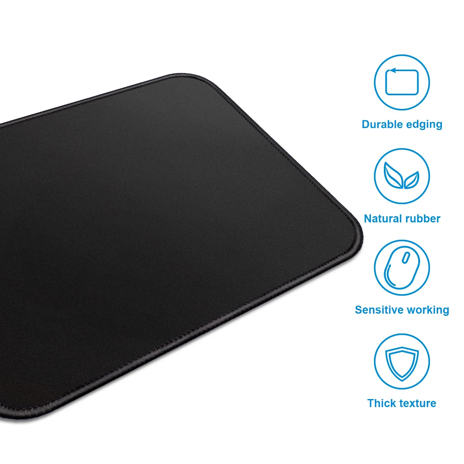 Small Gaming Mouse Pad Stitched Edge Non-Slip Washable