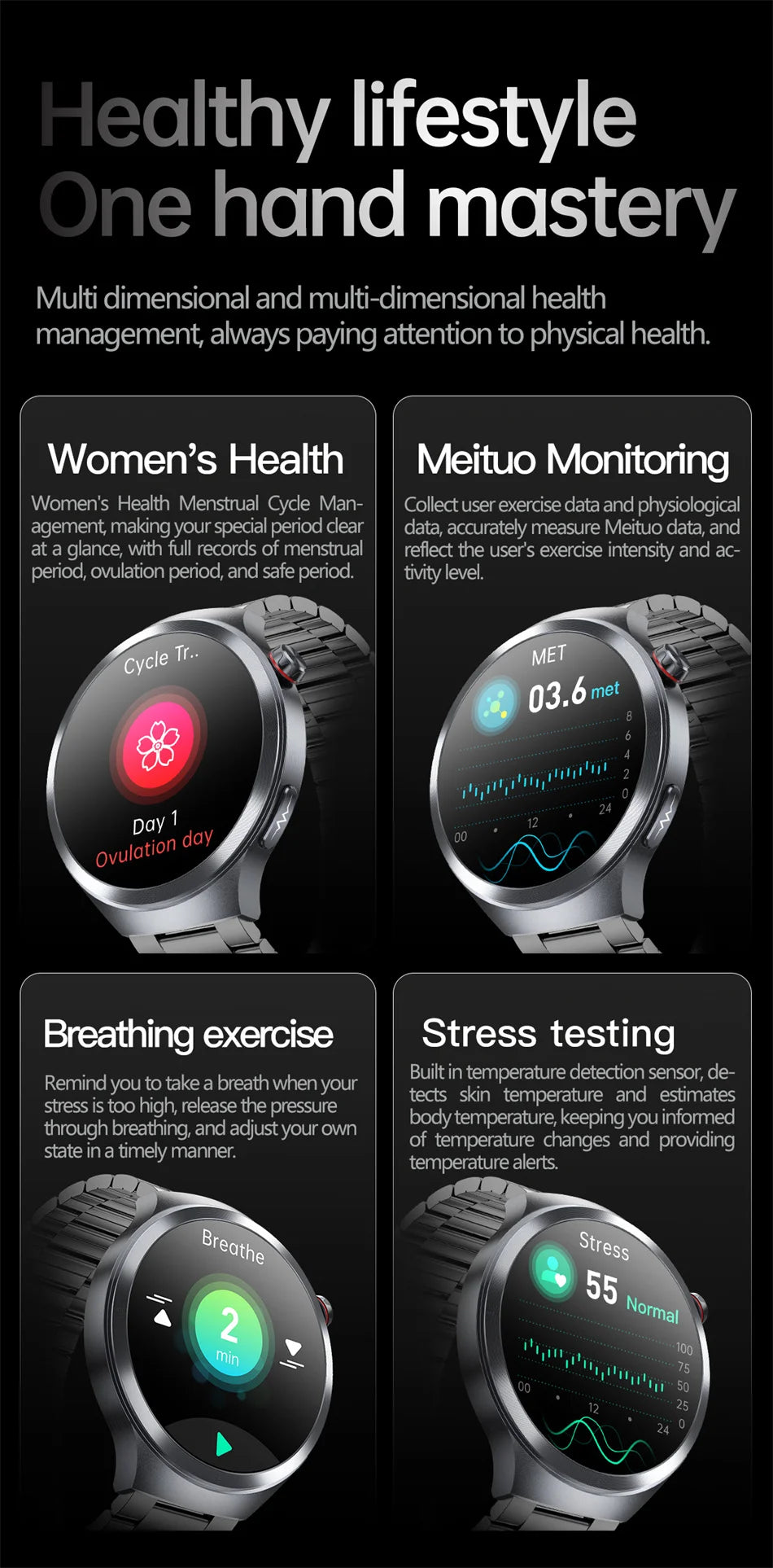 ECG+PPG Blood Lipid Smart Watch