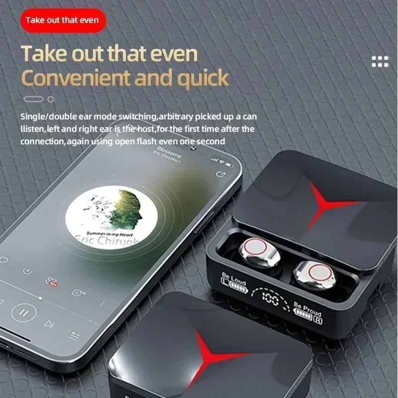 M90 TWS Wireless Earbuds HiFi Stereo Gaming Headset
