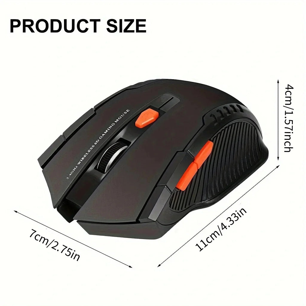 Portable 2.4G Wireless Mouse with USB Receiver 6 Buttons Adjustable DPI Gaming Mouse for PC Laptop Accessories