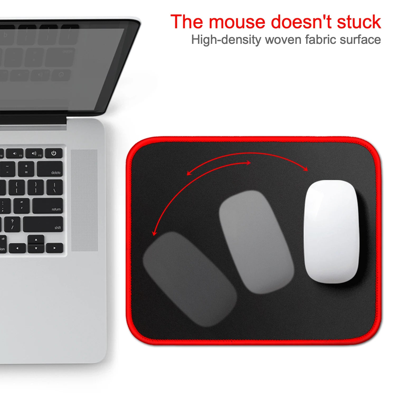 Small Gaming Mouse Pad Stitched Edge Non-Slip Washable