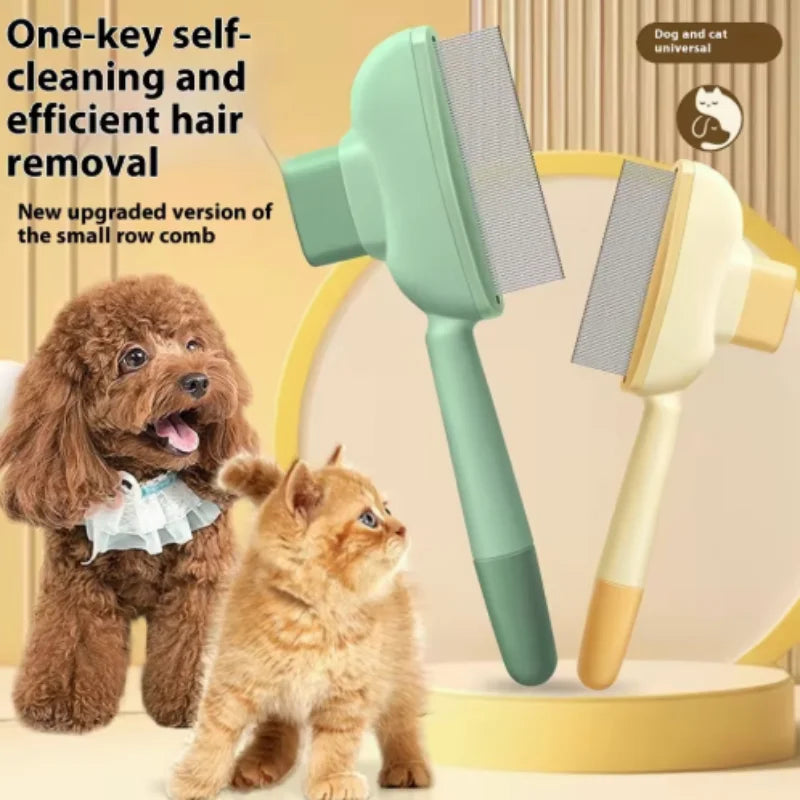 Self-Cleaning Pet Brush – Dog & Cat Grooming Comb