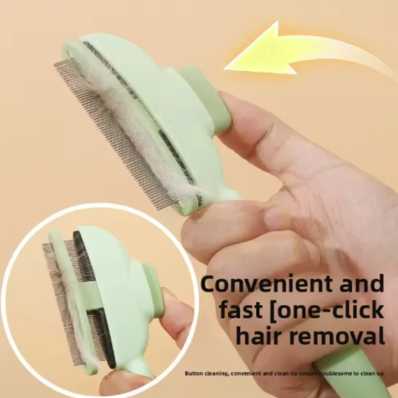 Self-Cleaning Pet Brush – Dog & Cat Grooming Comb