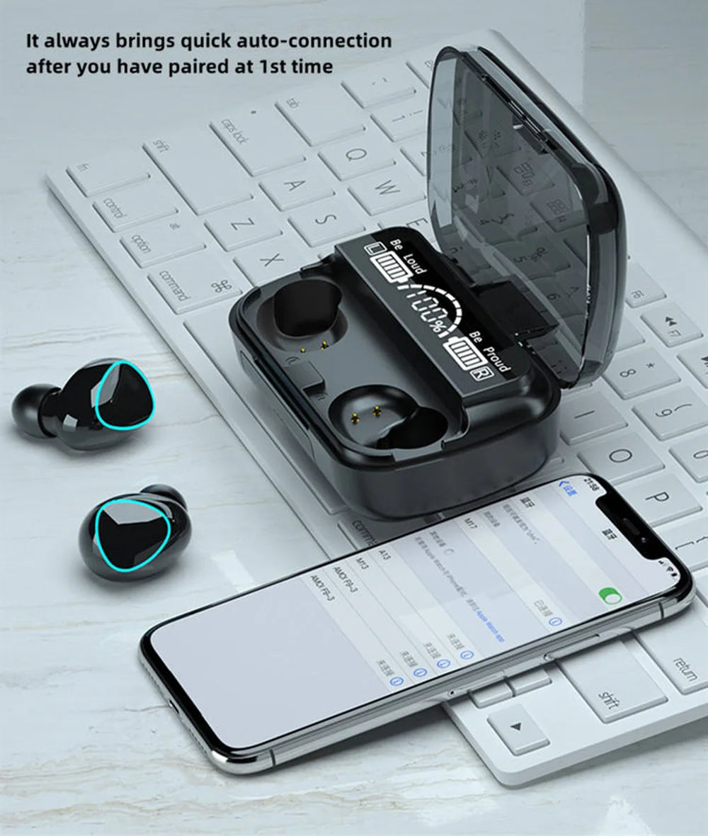 M10 Wireless Earbuds with Power Bank HiFi Sports Gaming