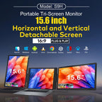 14" FHD IPS Dual Portable Monitor Screen Extender