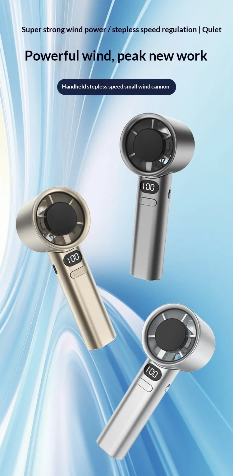 HOMEFISH Portable Handheld Ice Cooling Fan – 400mAh USB