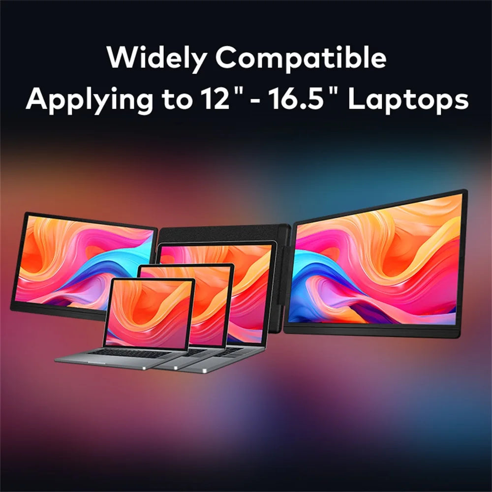 14" FHD IPS Dual Portable Monitor Screen Extender