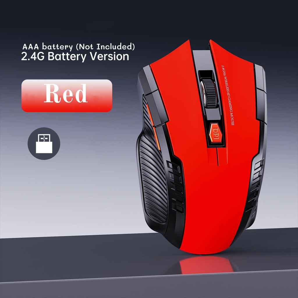 Portable 2.4G Wireless Mouse with USB Receiver 6 Buttons Adjustable DPI Gaming Mouse for PC Laptop Accessories