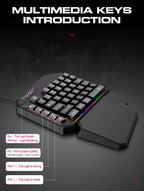 5-in-1 RGB Gaming Keyboard & Mouse Combo with Controller