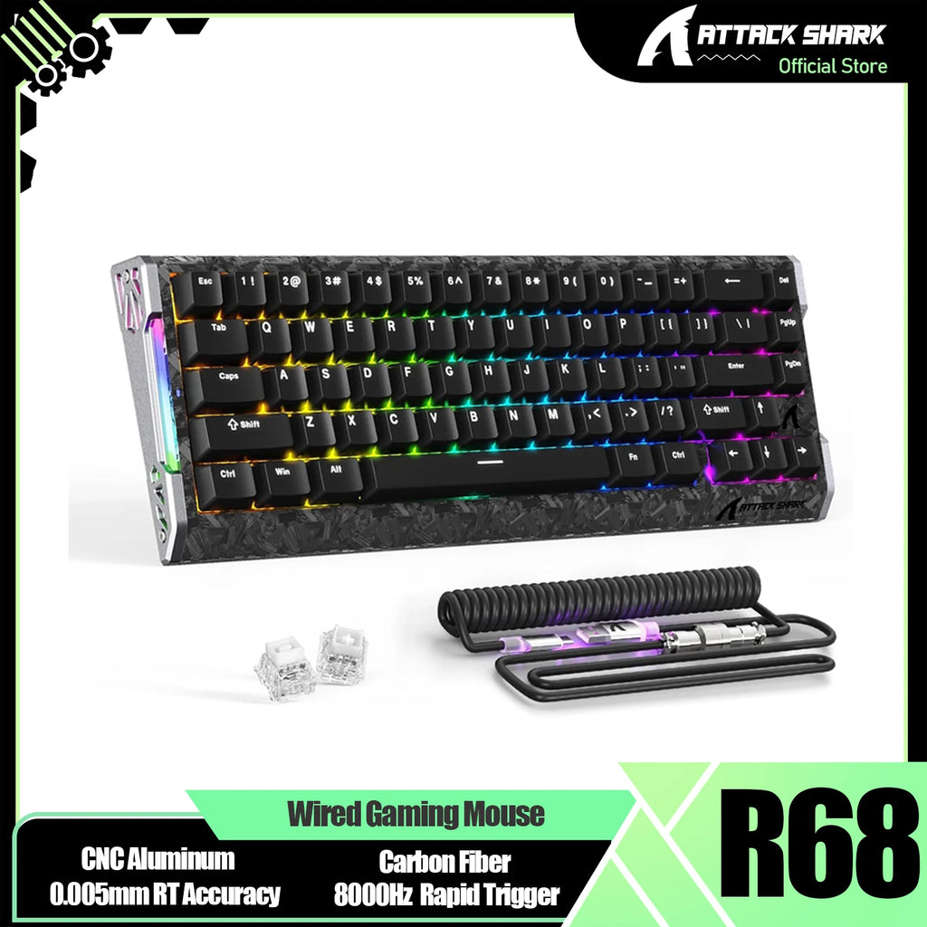 ATTACK SHARK R68 HE RGB Gaming Keyboard