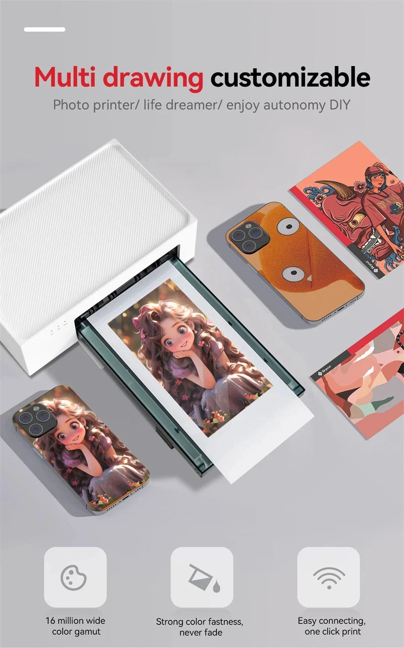 FONLYU Mini Printer DIY Phone Case Kit
