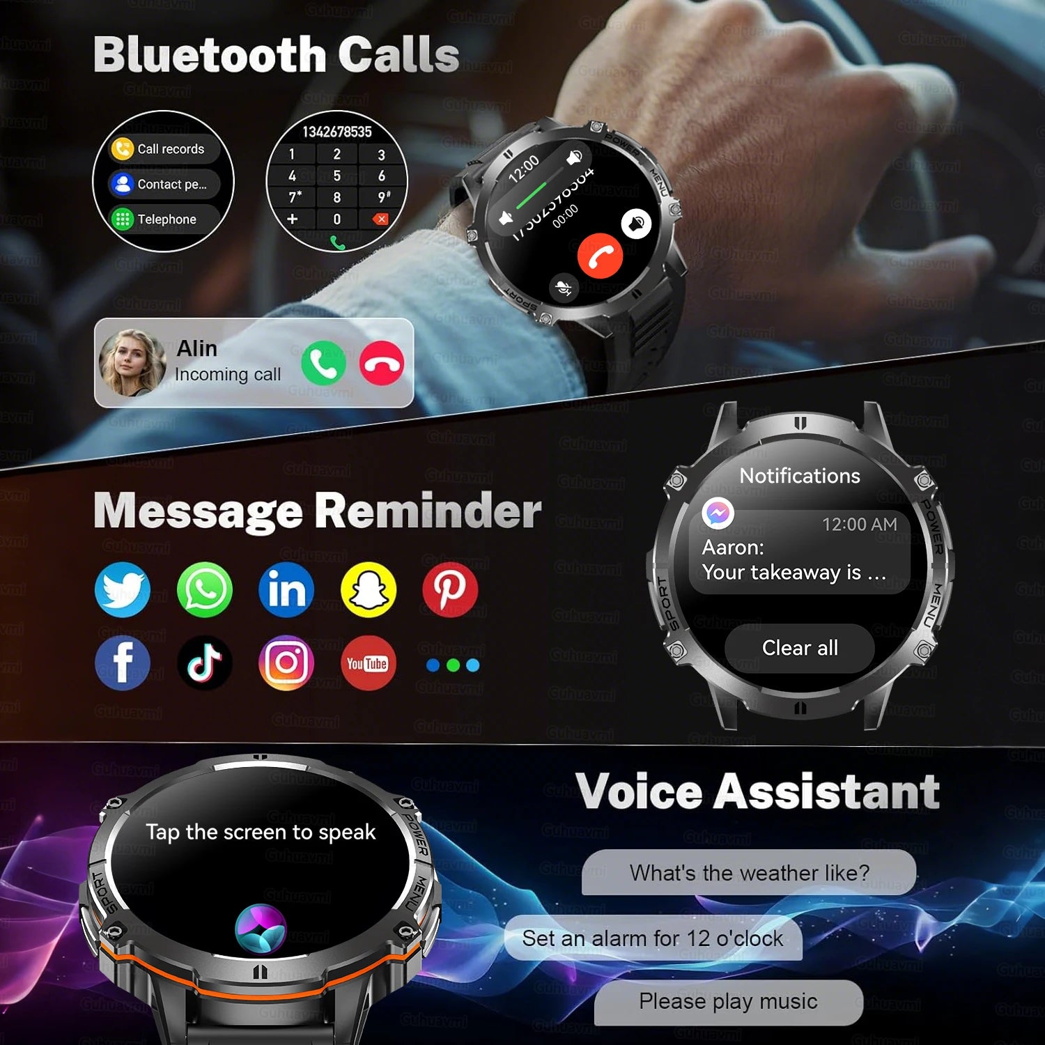 Large Battery Outdoor Smart Watch