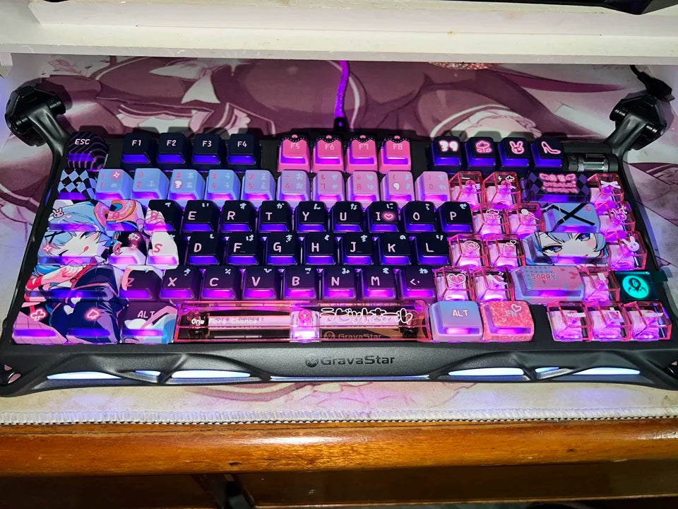 Rabbit Hole Anime PBT Keycaps