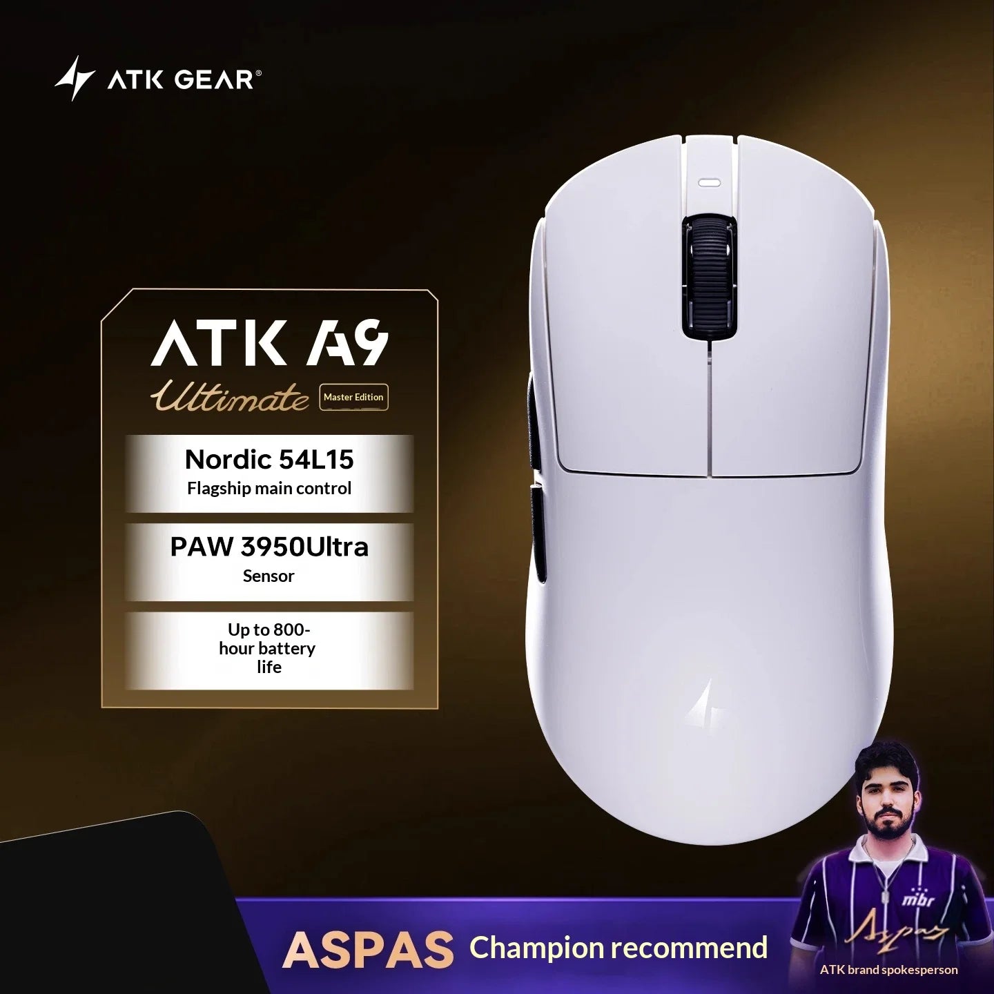 ATK DragonFly A9 Air Wireless Gaming Mouse 42000 DPI 8KHz