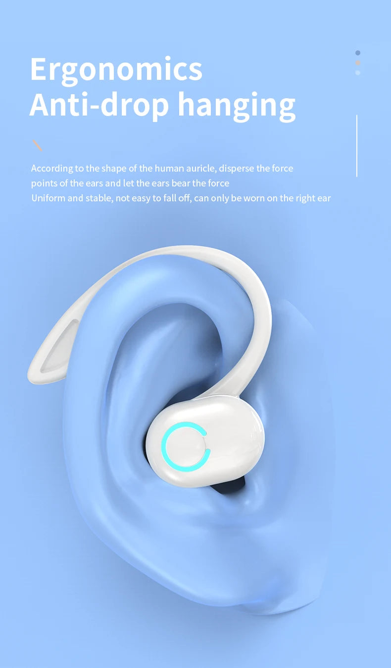HiFi Bass Ear-Hook Earbuds Noise Cancelling Waterproof