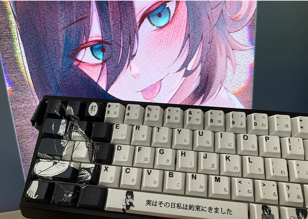 Chainsaw Man Anime PBT Keycaps for Mechanical Keyboard
