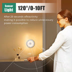 Smart Motion Sensor LED Night Light – USB Rechargeable Bedside Lamp