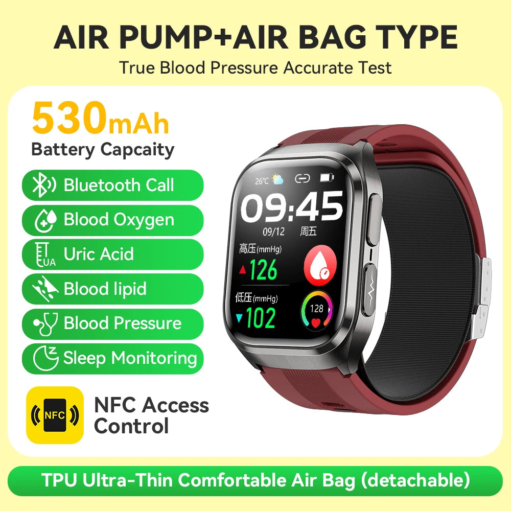 ECG+PPG Airbag Smart Watch