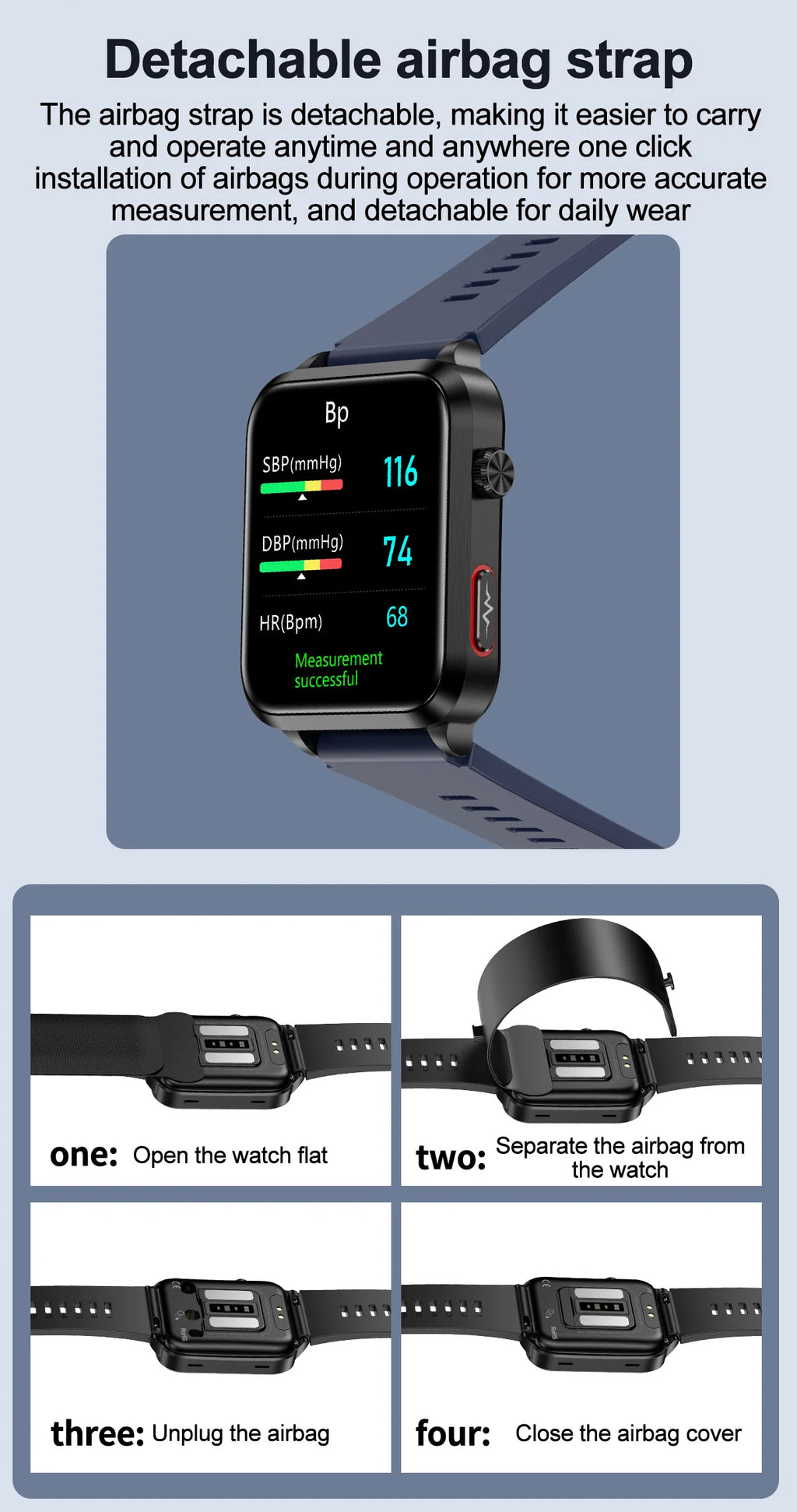 Air Pump Blood Pressure Smart Watch 2026