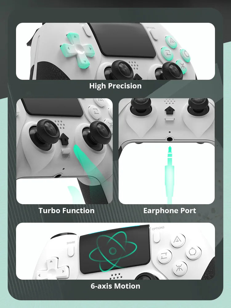 Game Controller For For PS4/PS4 Pro/PS4 Slim, Bluetooth Wireless Gamepad  Console PC Controller Joystick Gaming Accessories