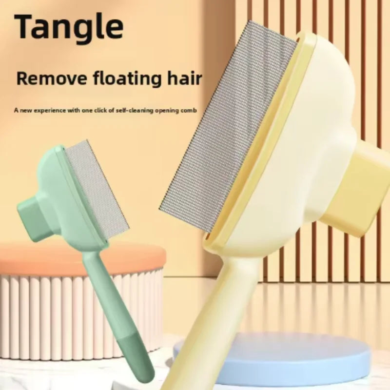 Self-Cleaning Pet Brush – Dog & Cat Grooming Comb