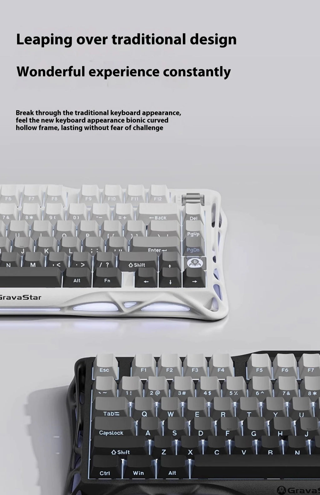 GravaStar K1 75 Tri-Mode Wireless Mechanical Gaming Keyboard