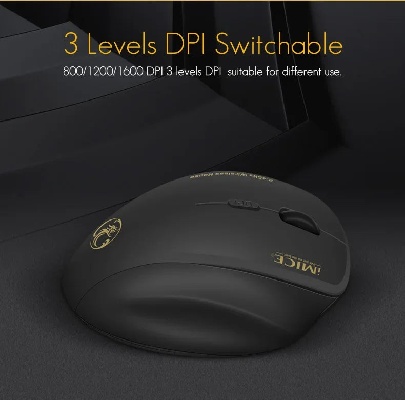 NexusClick 2.4G Wireless Silent Mouse 6 Buttons Ergonomic