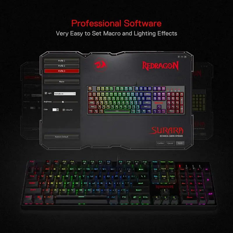 Redragon K582 SURARA 104-Key RGB Mechanical Gaming Keyboard