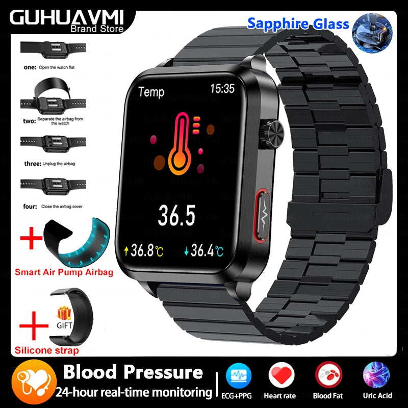 Air Pump Blood Pressure Smart Watch 2026