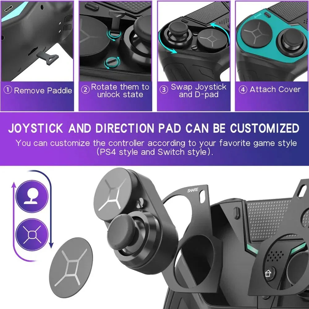 Control For PS4 PS3 PS Playstation 4 3 PC Android Cell Phone Mobile Wireless Controller Bluetooth Gamepad Joystick Game Trigger