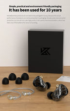 KZ ZAR 8-Driver Audiophile Earphones 1 Dynamic+7BA HiFi Soundstage Gaming/Monitor Headphones