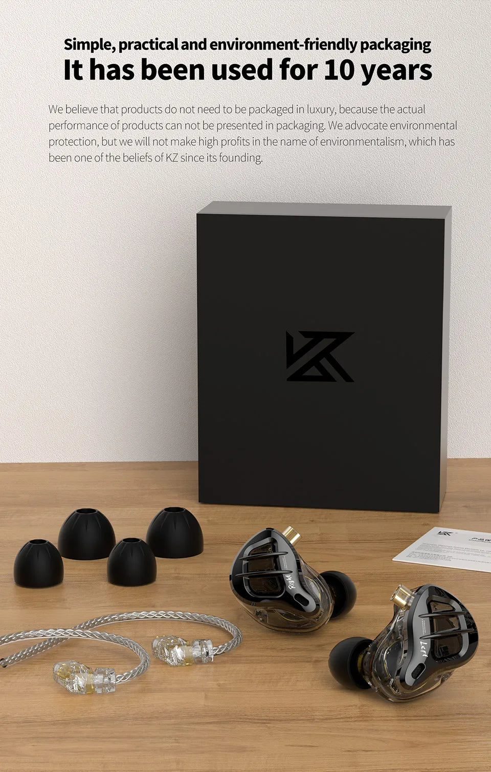 KZ ZAR 8-Driver Audiophile Earphones 1 Dynamic+7BA HiFi Soundstage Gaming/Monitor Headphones