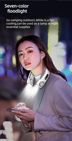 JKUOO Bladeless Neck Fan – 4000mAh 5-Speed LED