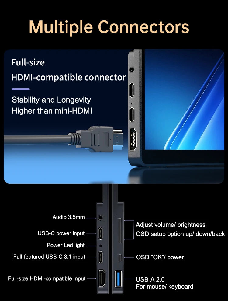 14" 4K OLED Portable Touchscreen Monitor with Stylus