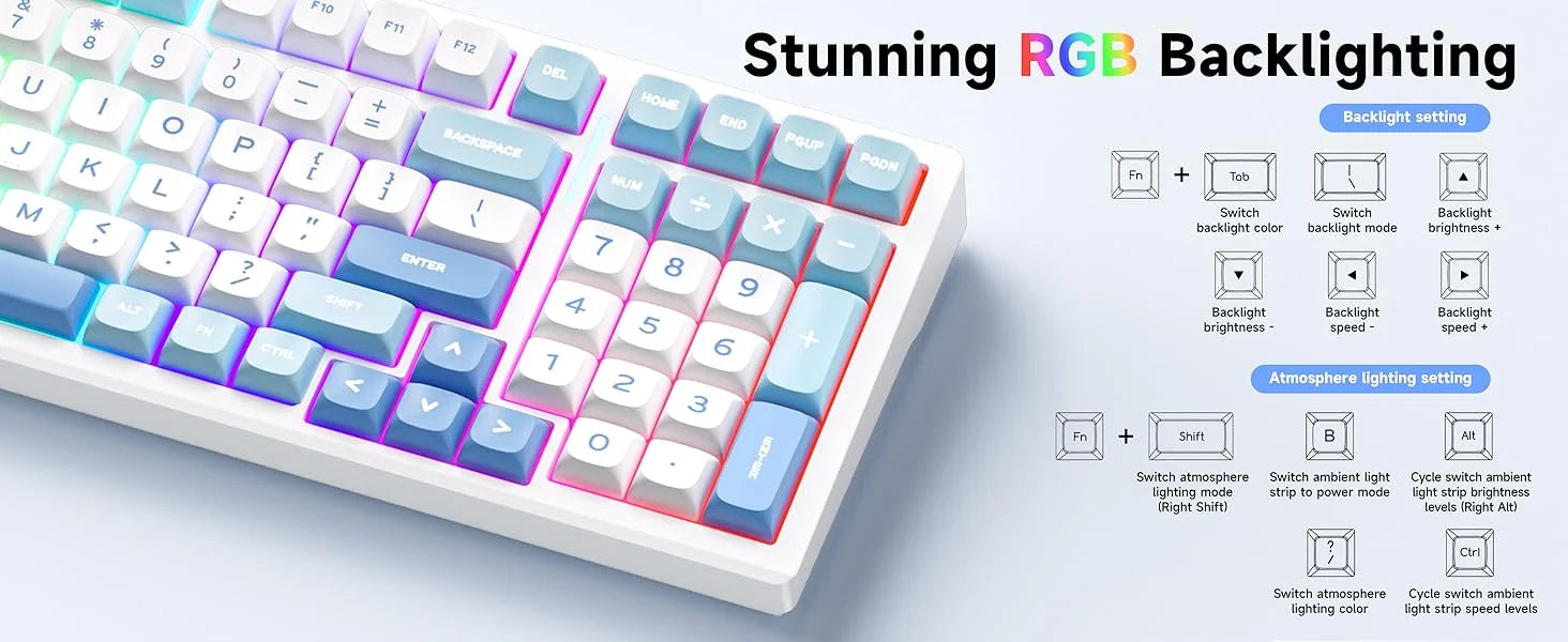 MCHOSE G98 V2 Tri-Mode Wireless Mechanical Gaming Keyboard