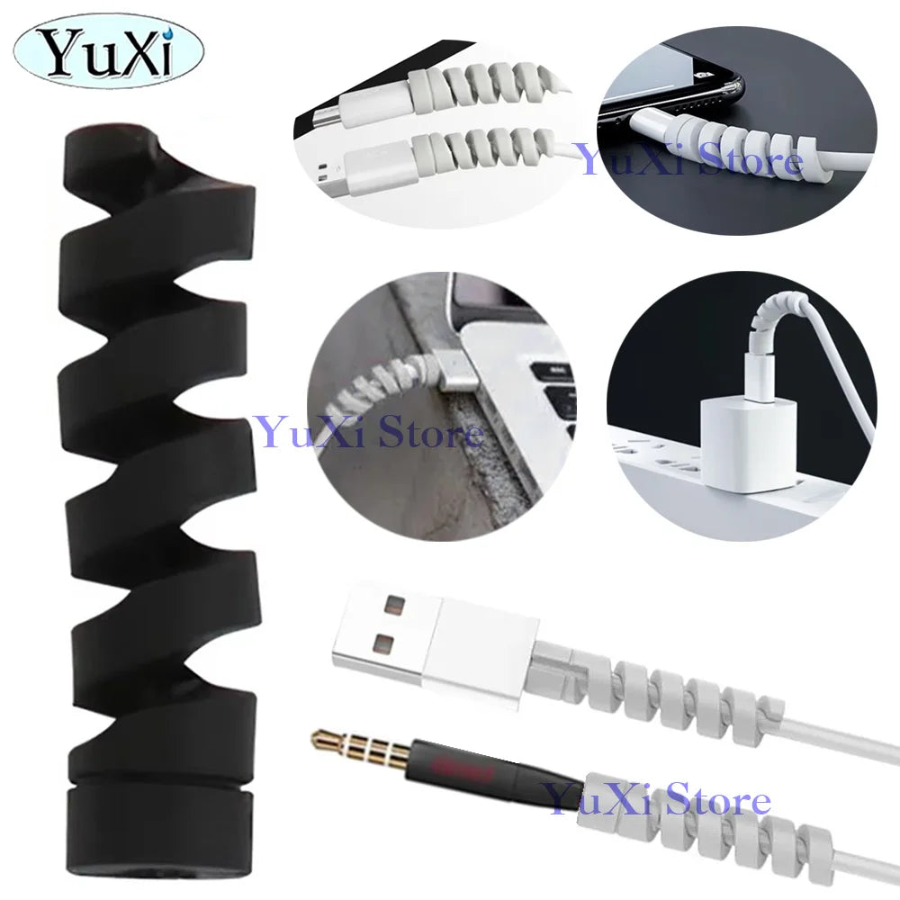 Silicone Spiral Cable Protector Set