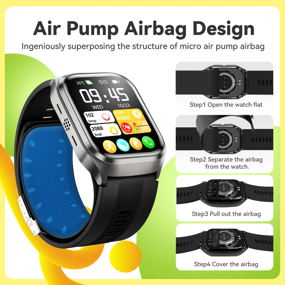 ECG+PPG Airbag Smart Watch