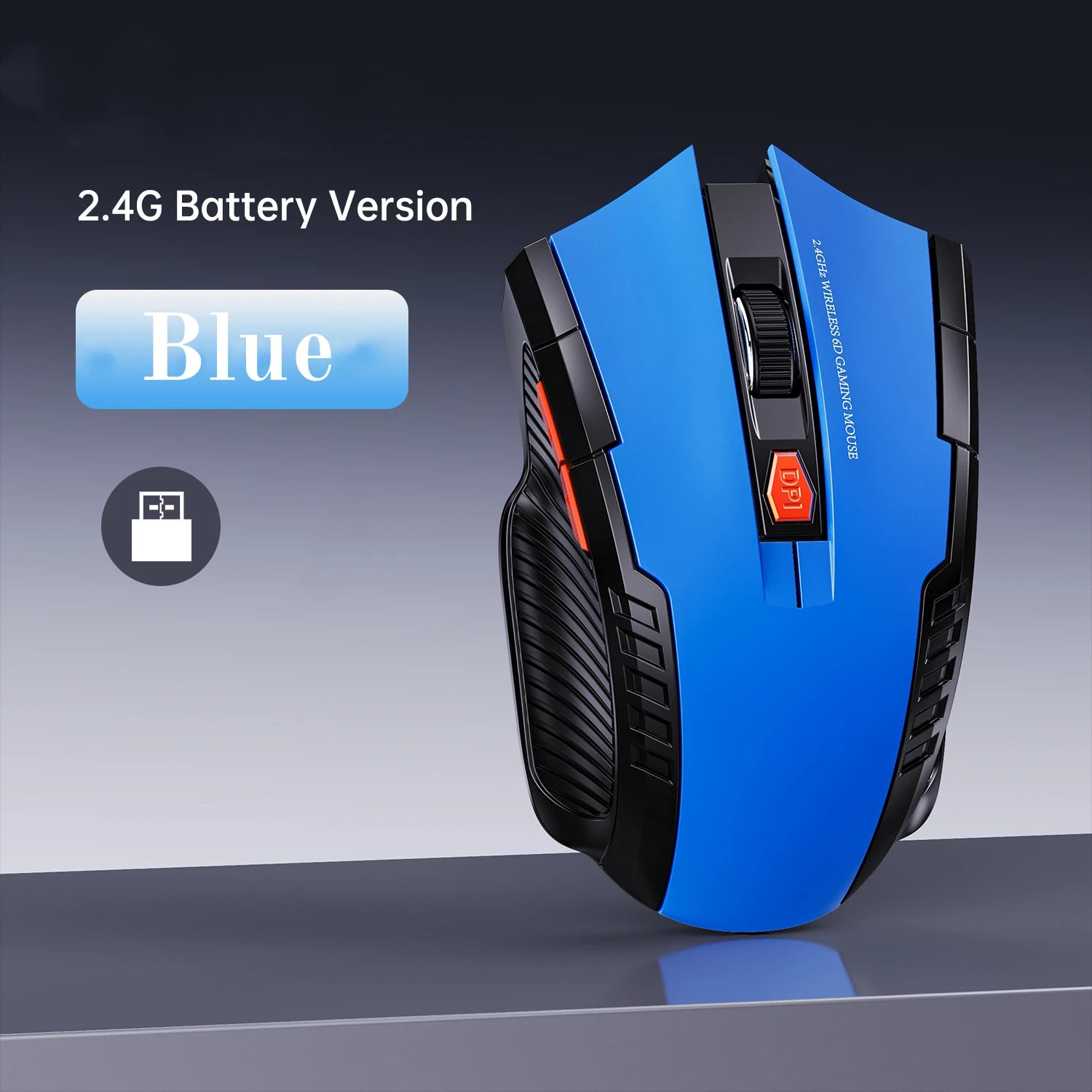 Portable 2.4G Wireless Mouse with USB Receiver 6 Buttons Adjustable DPI Gaming Mouse for PC Laptop Accessories