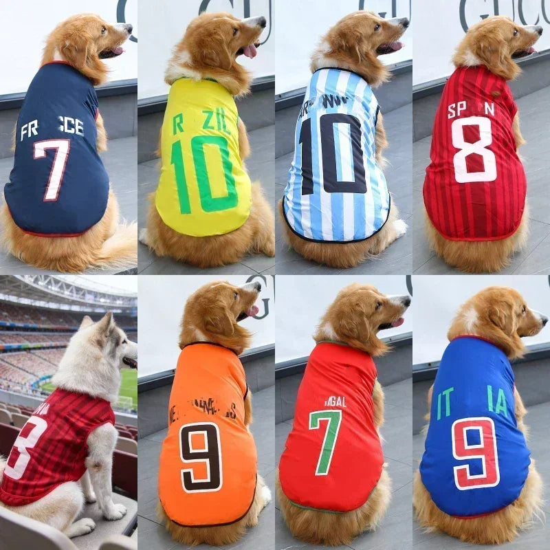 Breathable Mesh Pet Football Jersey