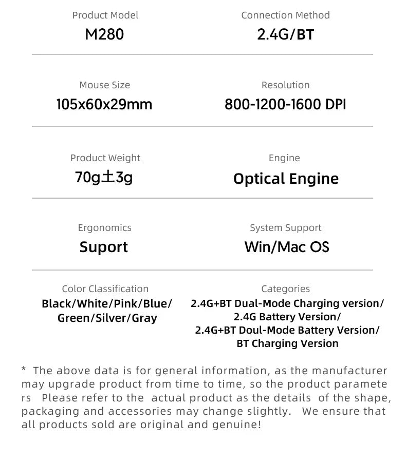 Lenovo Wireless Mouse 2.4G Bluetooth Dual Mode Silent