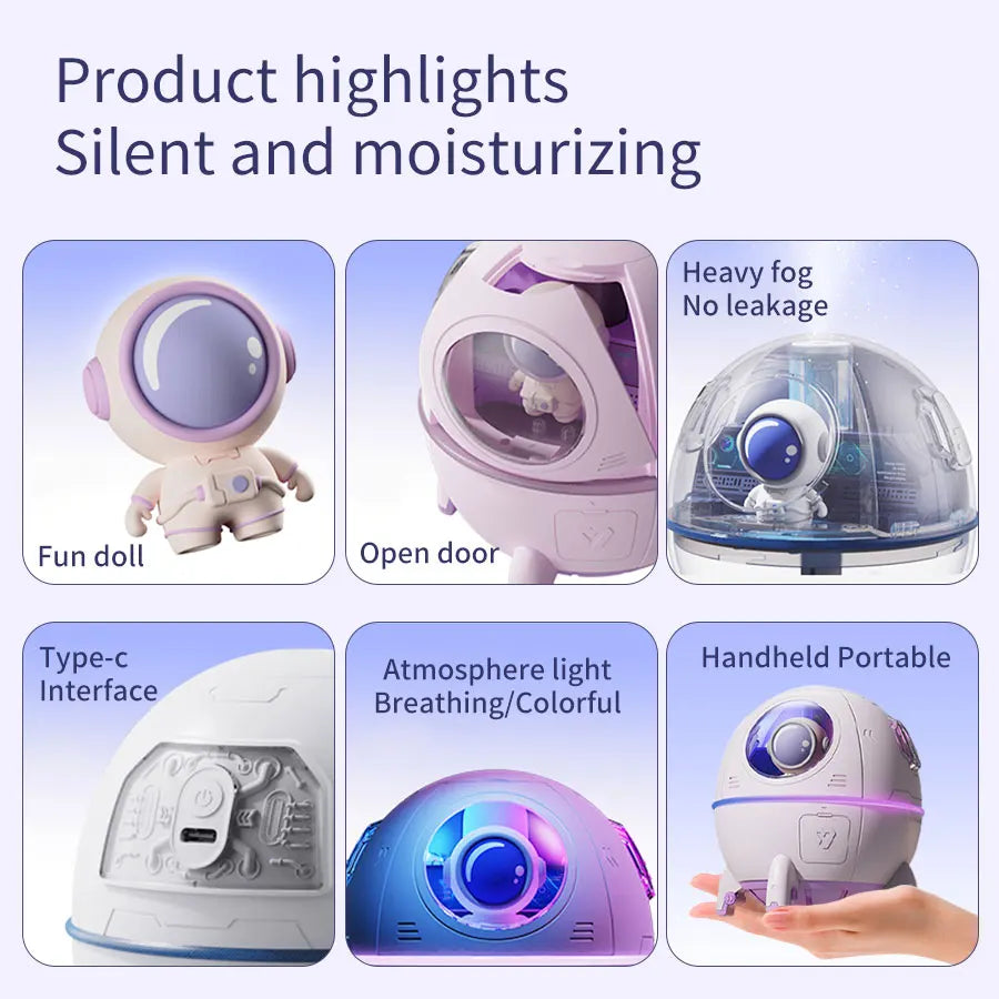 Space Capsule LED Night Light & Humidifier