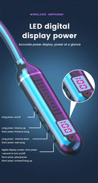 Wireless Neckband Earphones Bluetooth 5.3 LED Waterproof Magnetic